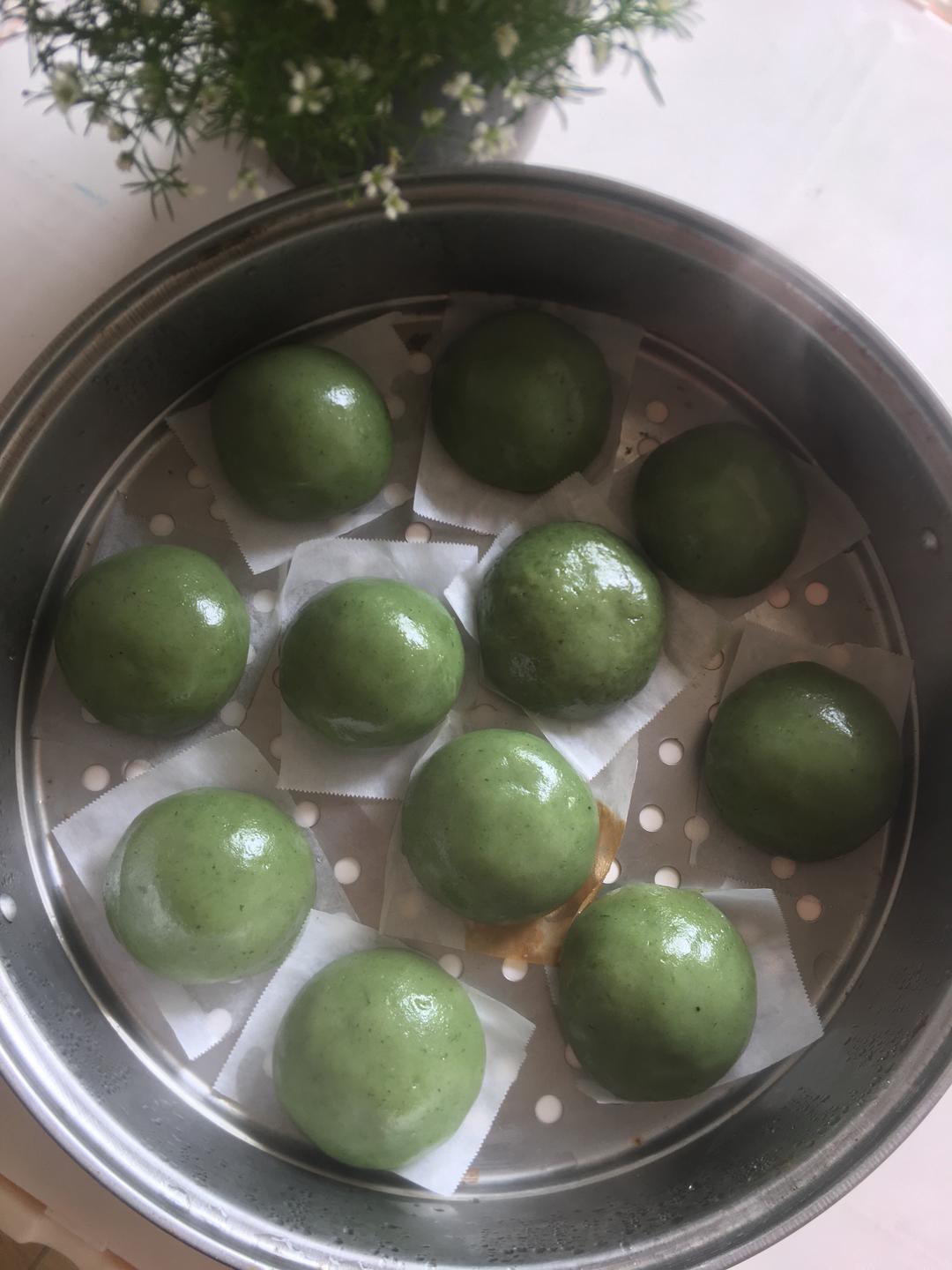 春日美食限定～青团（芝麻花生餡）的做法