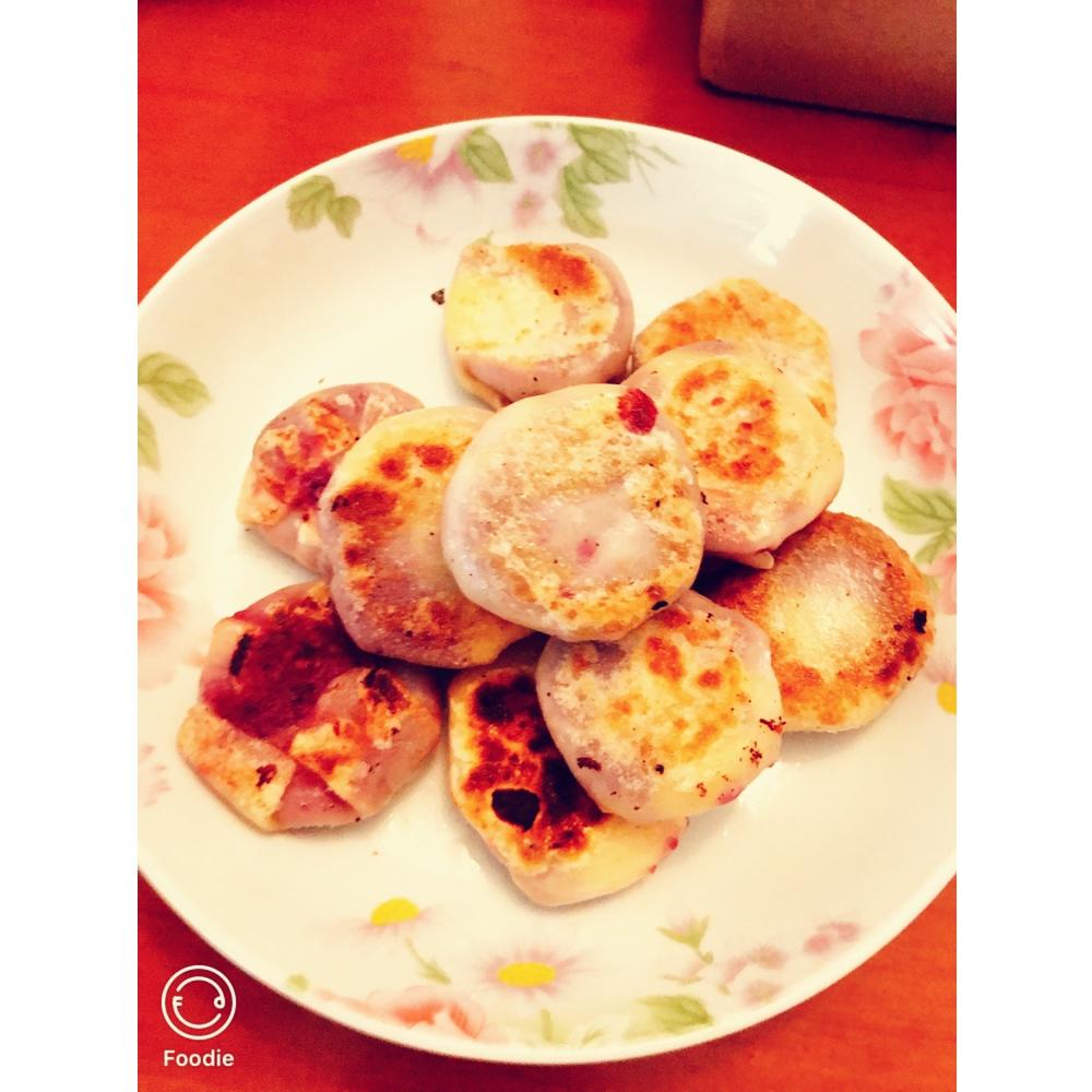 简单版紫薯芝士饼