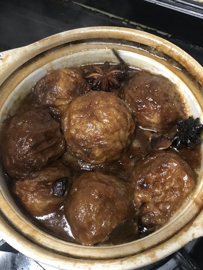 红烧油面筋塞肉