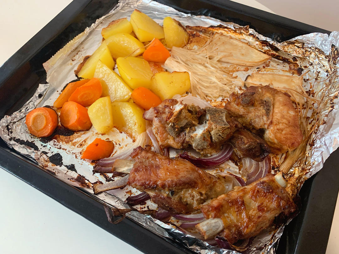 蒜香烤排骨（烤箱版）