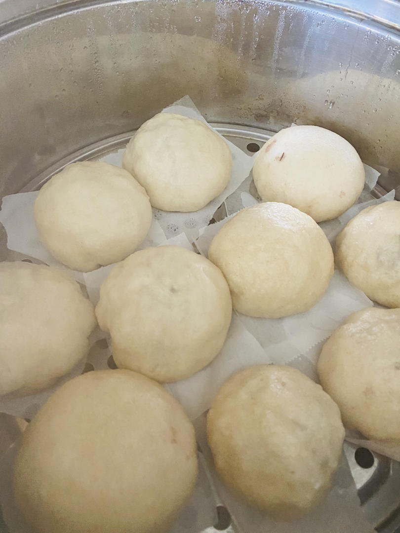 超好吃有豆豆的豆沙包，一次发酵（红豆包）