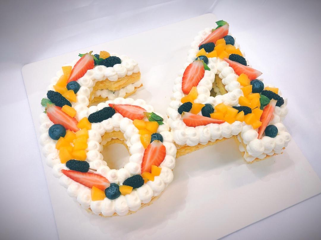 橘子酱_做的网红同款数字生日蛋糕(附含模具自制)