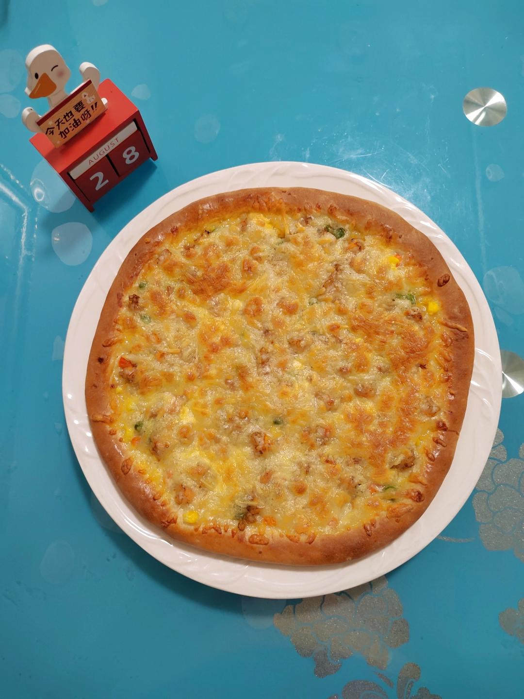 鲜虾🍤培根披萨🍕“内附敲好吃的饼皮做法”