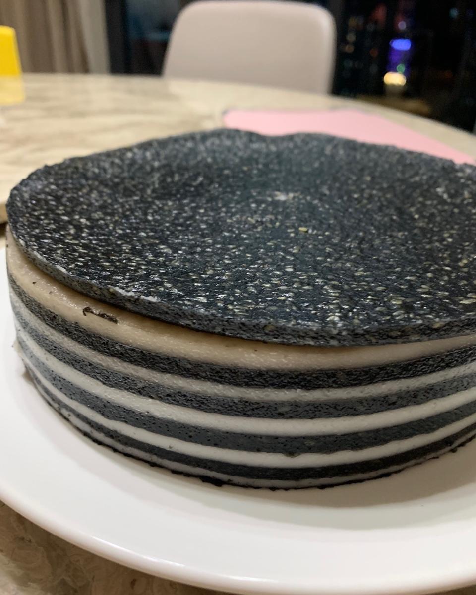 黑芝麻千层马蹄糕