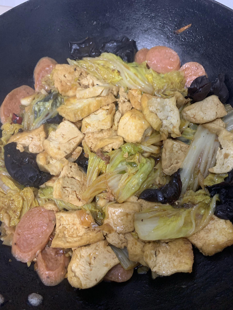 ✨无敌下饭❗️好吃到哭的白菜火腿豆腐煲