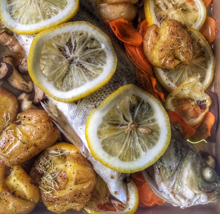 柠檬盐焗海鲈❤