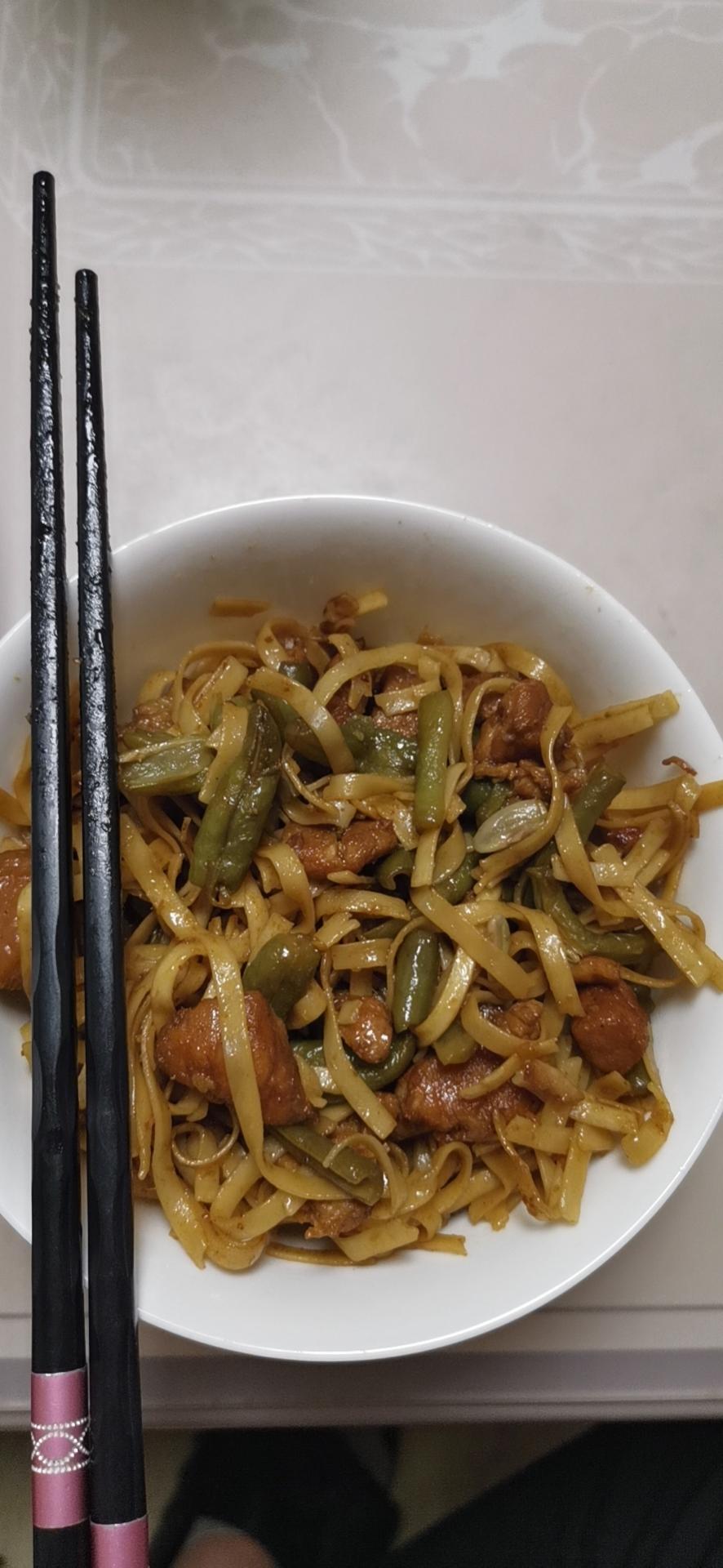 豆角五花肉焖面（挂面）