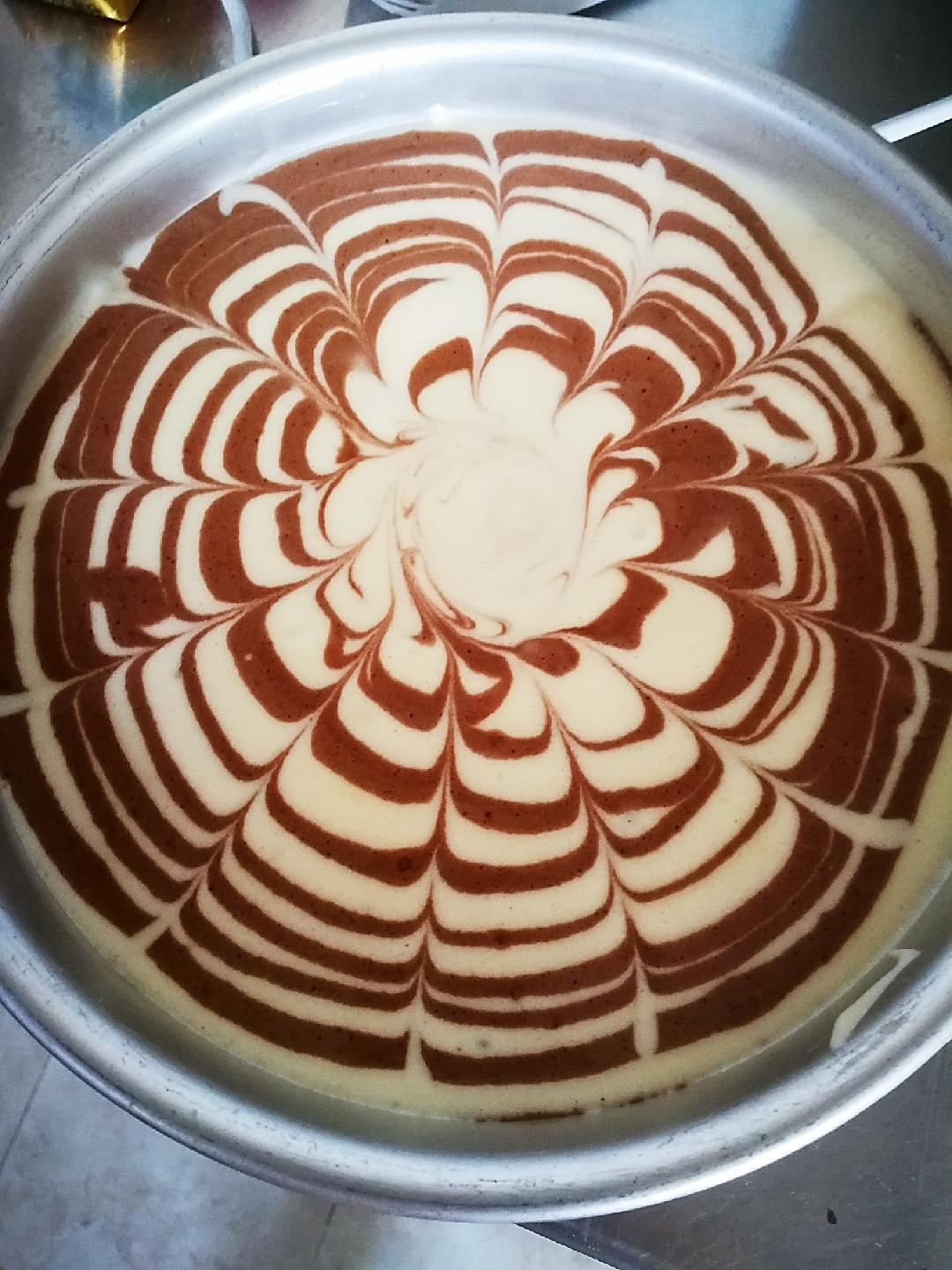 斑马花纹戚风蛋糕的做法