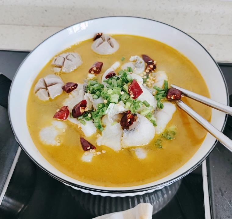 一人食丨金汤酸菜鱼的做法