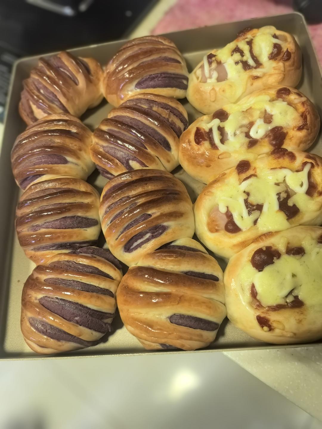 一个面团做4种口味面包！松软可口巨美味！