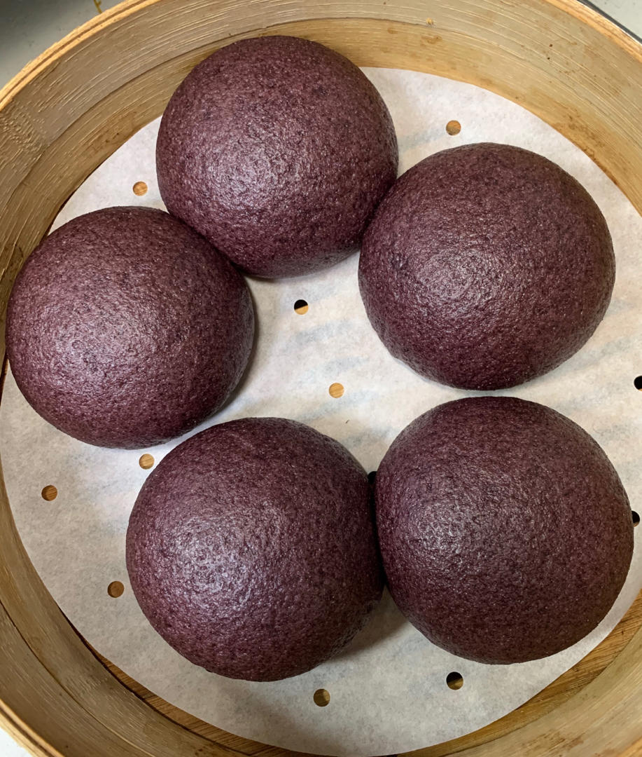 飘_天津做的黑米馒头