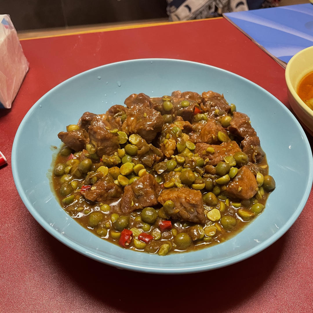 香辣豌豆炒牛肉