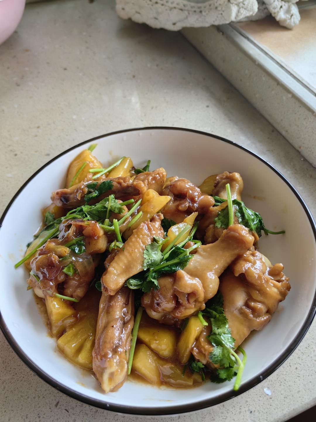 菠萝干煎鸡