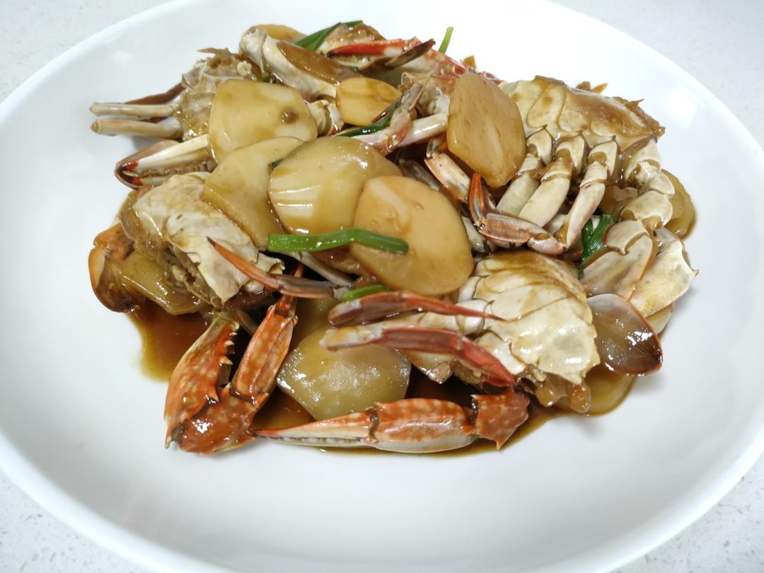 梭子蟹炒年糕的做法