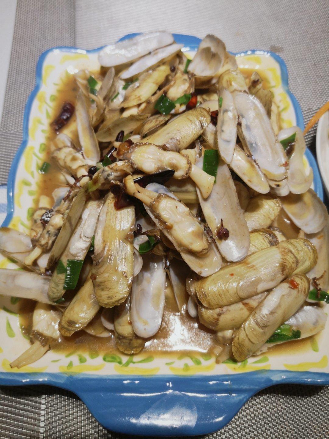 爆炒蛏子