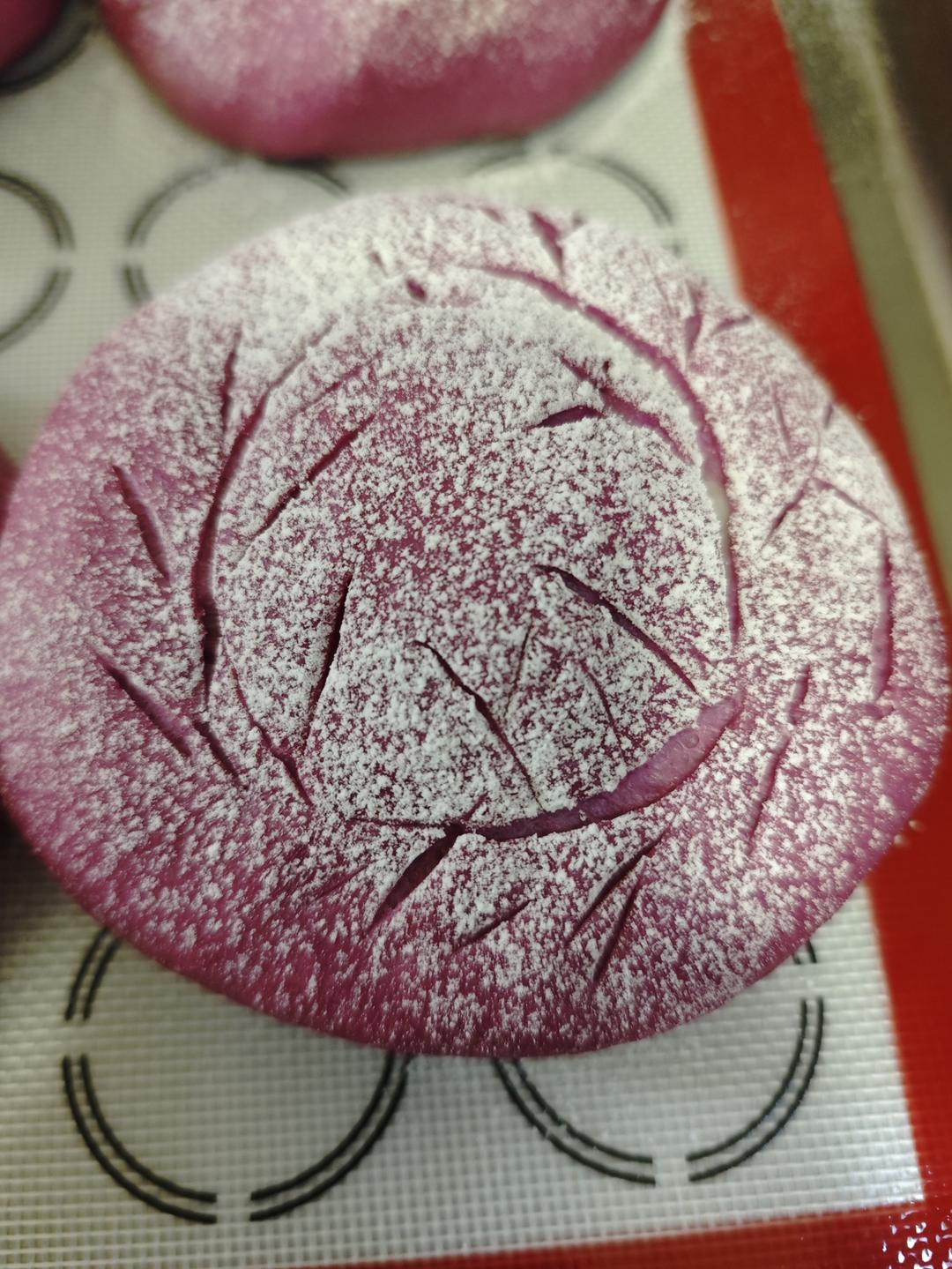 麻薯芋泥软欧包（波兰种·抹茶控）