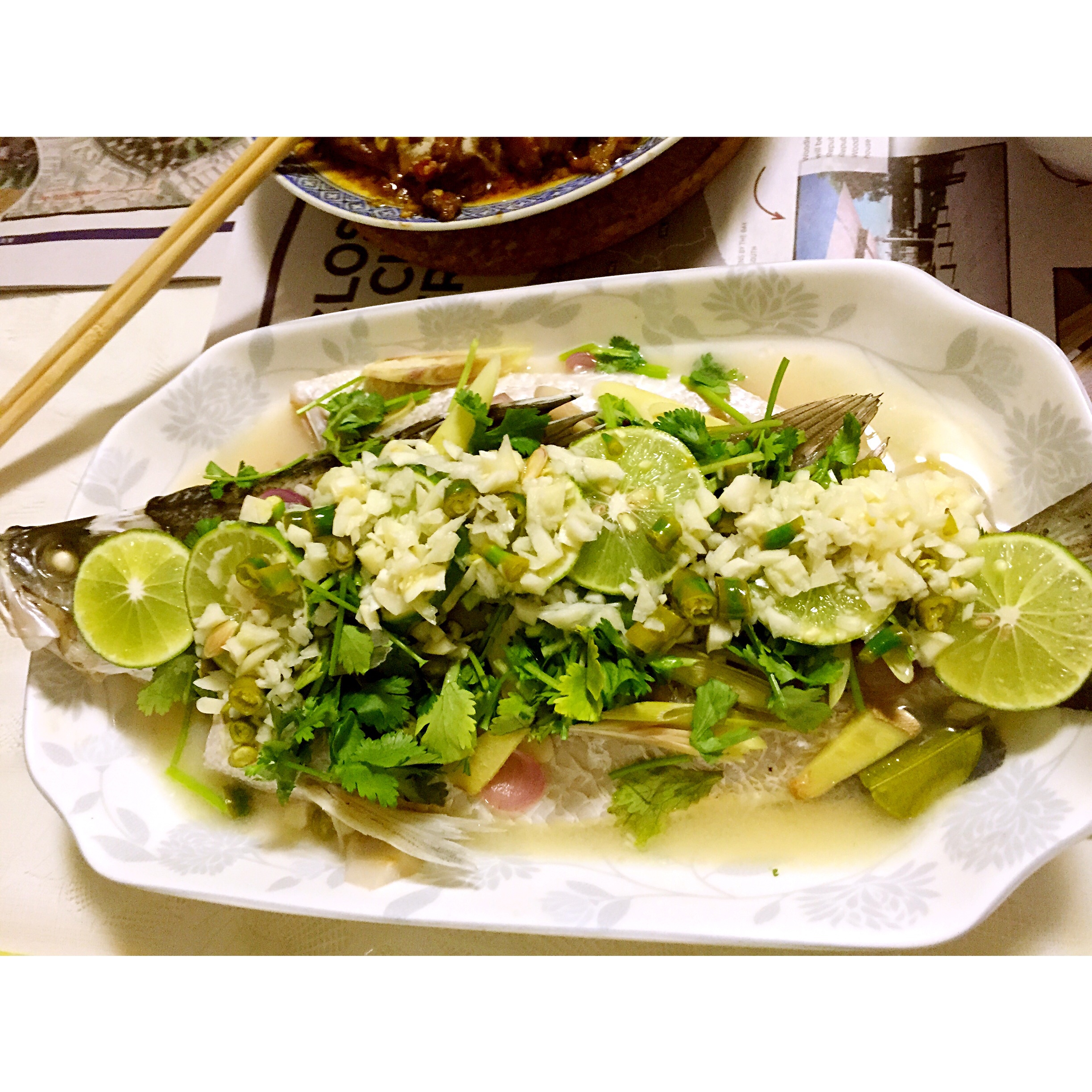 泰式青柠檬蒸鱼