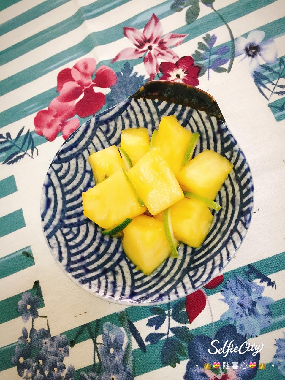 蜜渍菠萝panna cotta