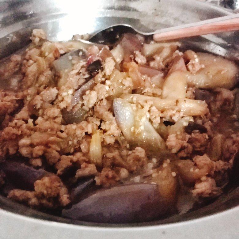 红烧肉沫茄子