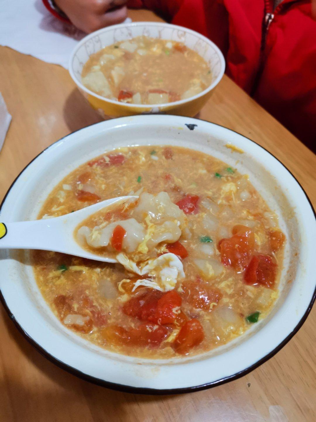 番茄鸡蛋疙瘩面