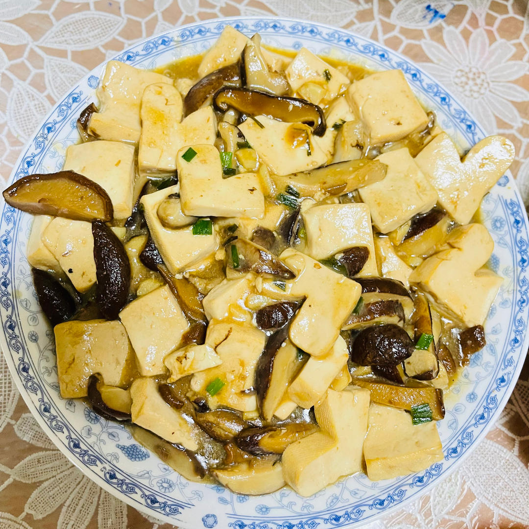 超简单还减脂 香菇烧豆腐