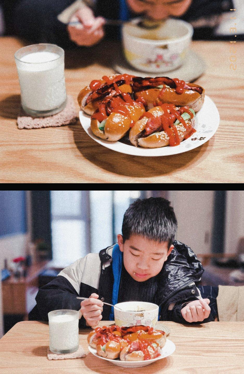 芝麻热狗包+黑胡椒牛肉肠