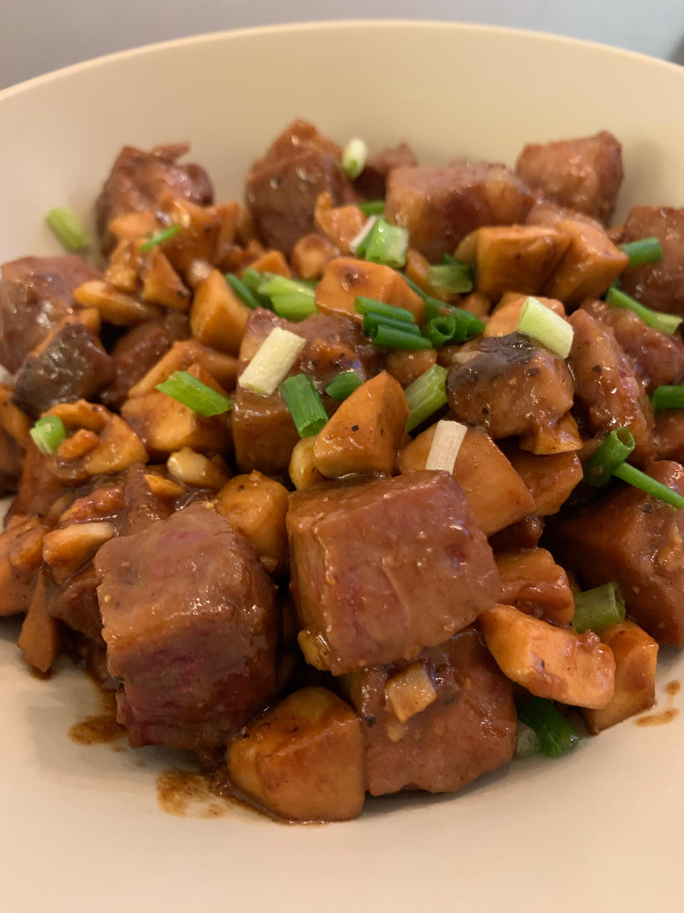 黑胡椒杏鲍菇牛肉粒
