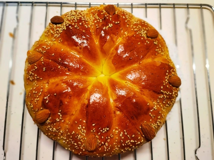 皇冠花朵面包（面包机版和面）