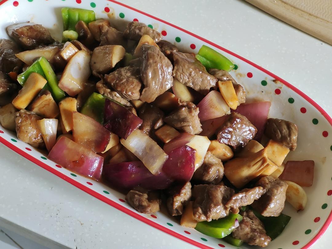 杏鲍菇牛肉粒