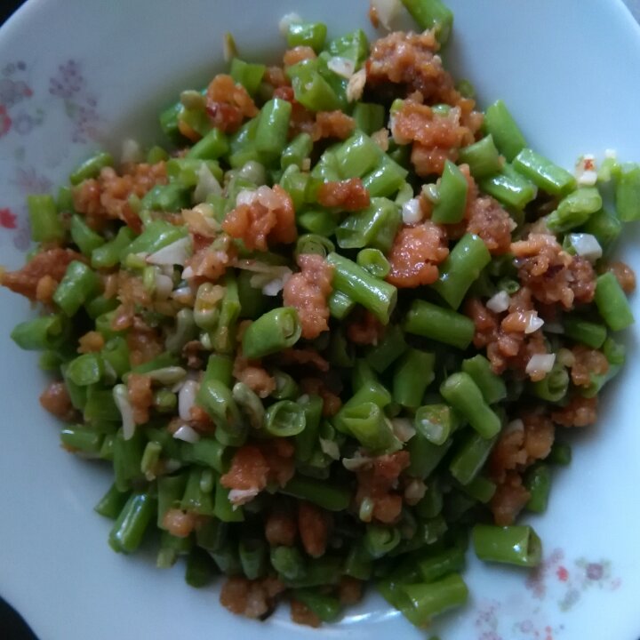 肉沫豆角下饭菜