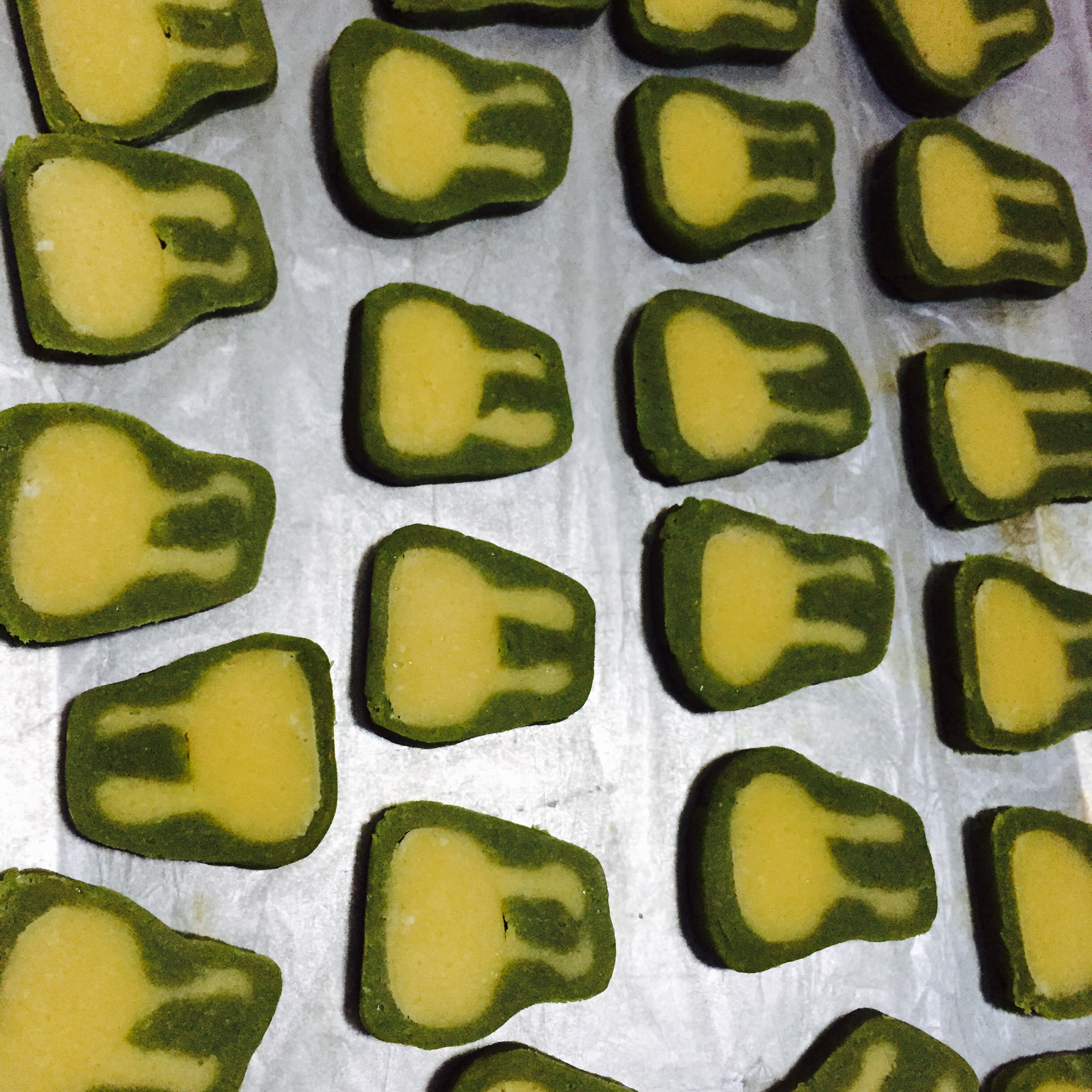 抹茶兔兔曲奇（比熊猫简单！超详细实物图+超良心手绘图）