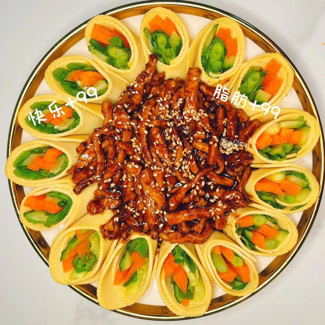 年夜饭&高颜值的【京酱肉丝千张蔬菜卷】