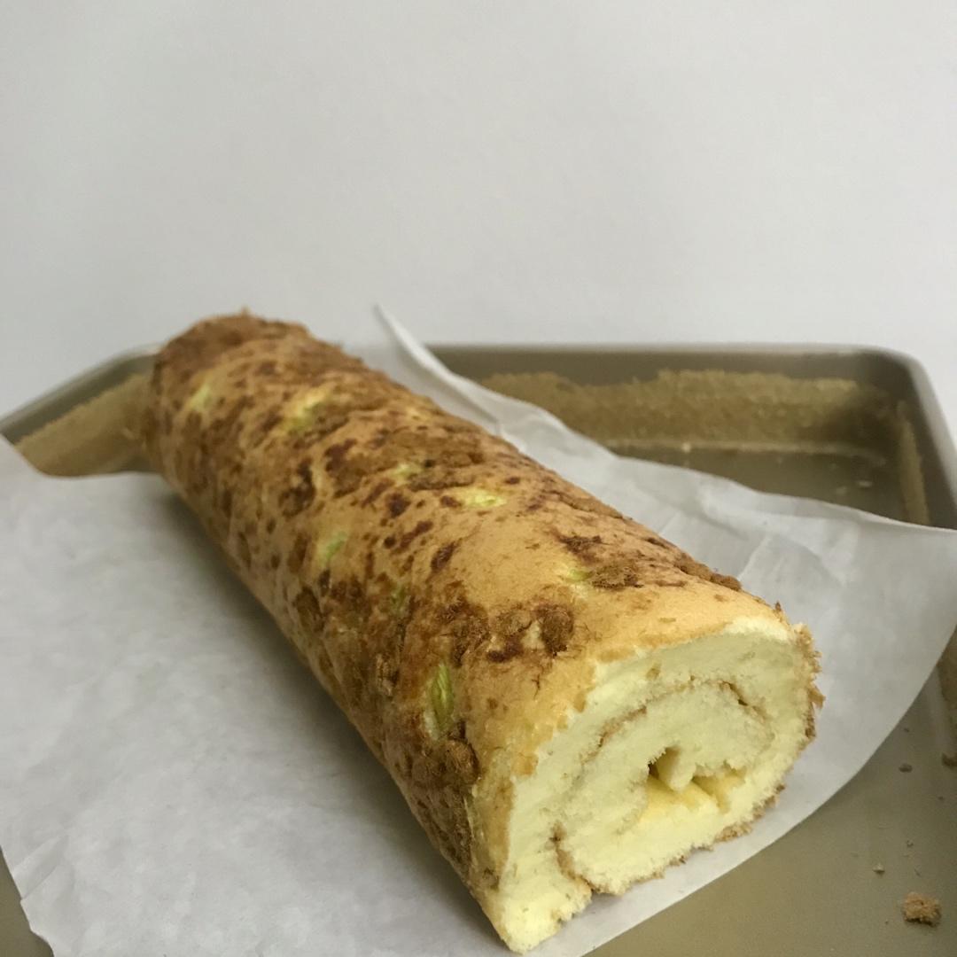 香葱肉松蛋糕卷（这是一个步骤超级详细的视频菜谱）