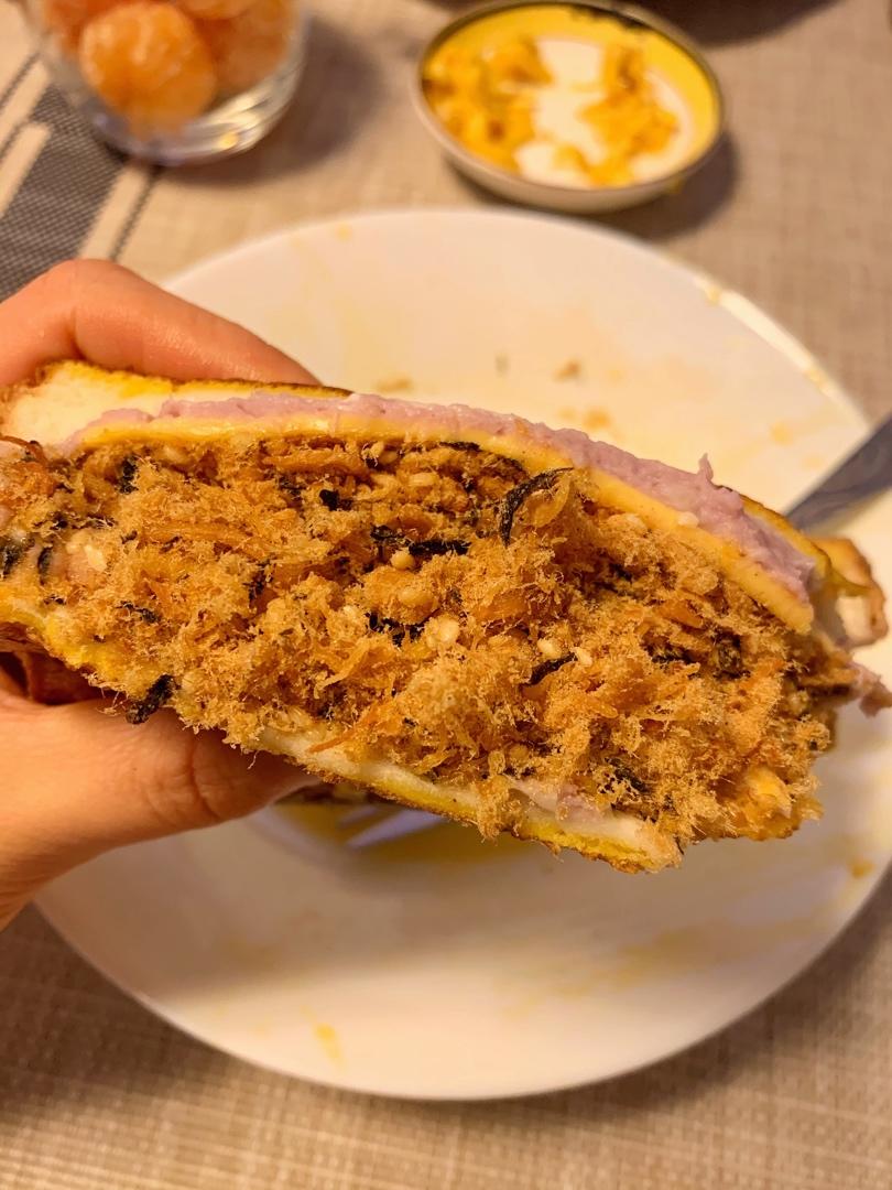 馋哭你的【肉松芋泥西多士】🥪