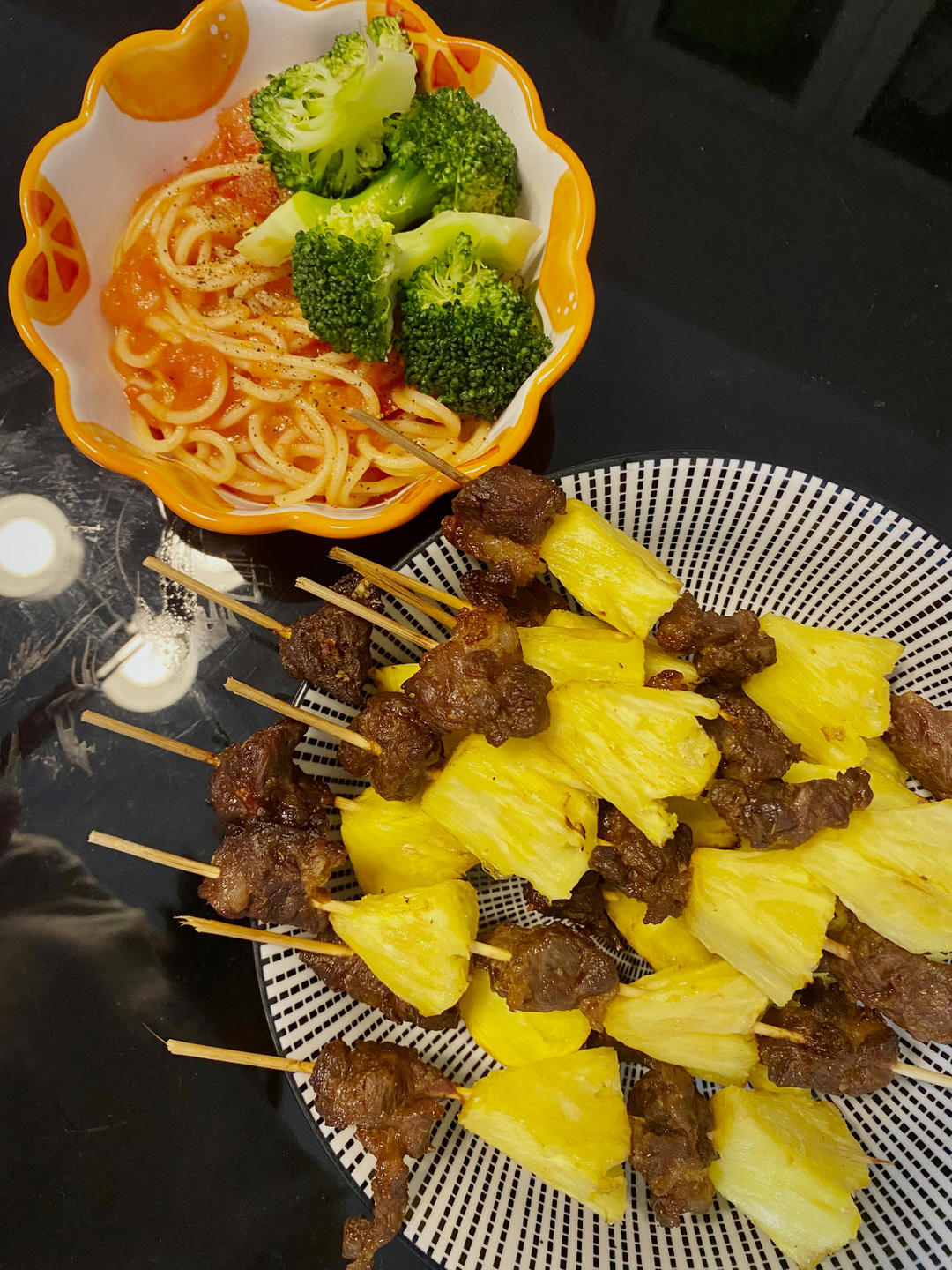 减脂期也可以吃的空气炸锅版菠萝牛肉串
