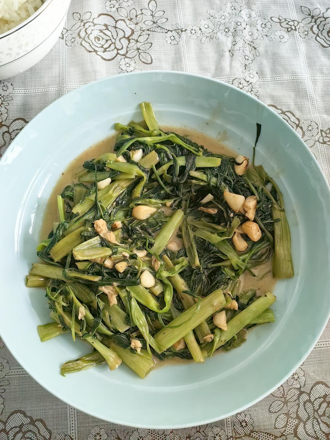 快手零失败！在家复刻酒楼白腐乳空心菜