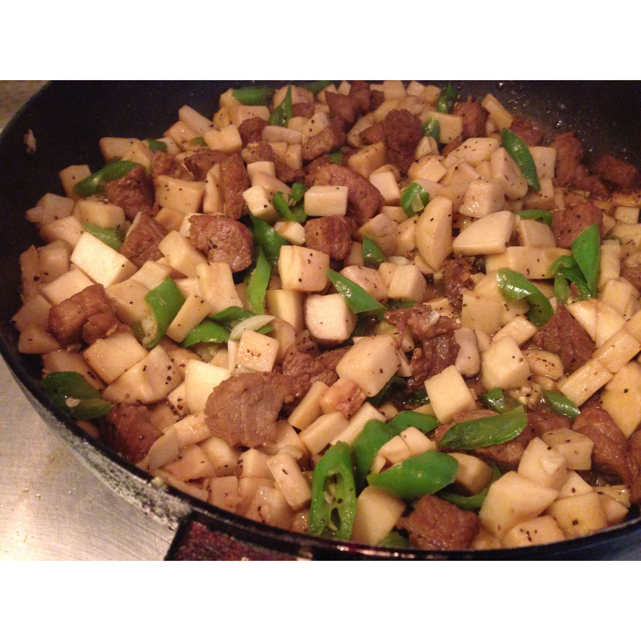 黑椒杏鲍菇牛肉粒
