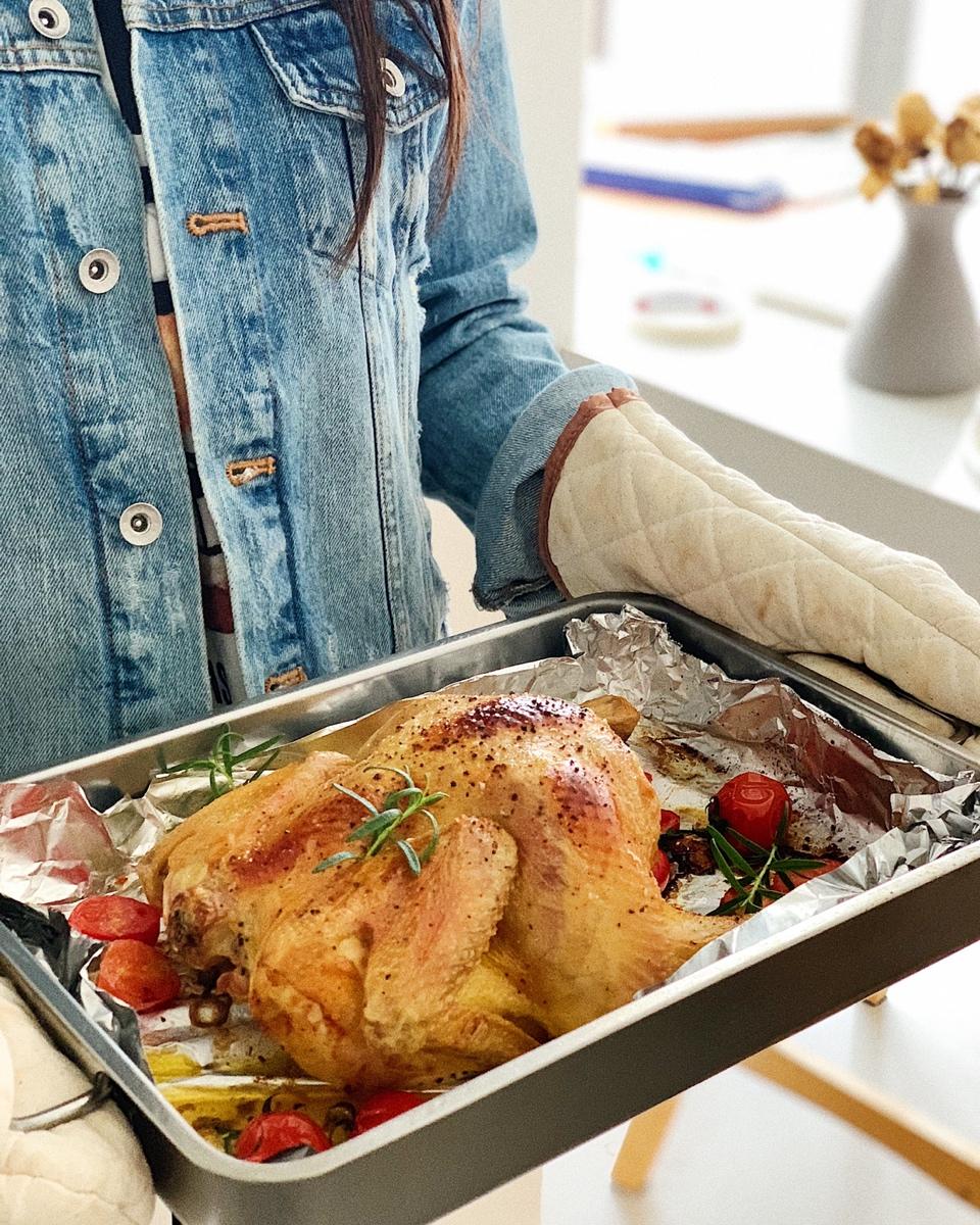 田螺姑娘超级简单不用腌制脆皮烤鸡