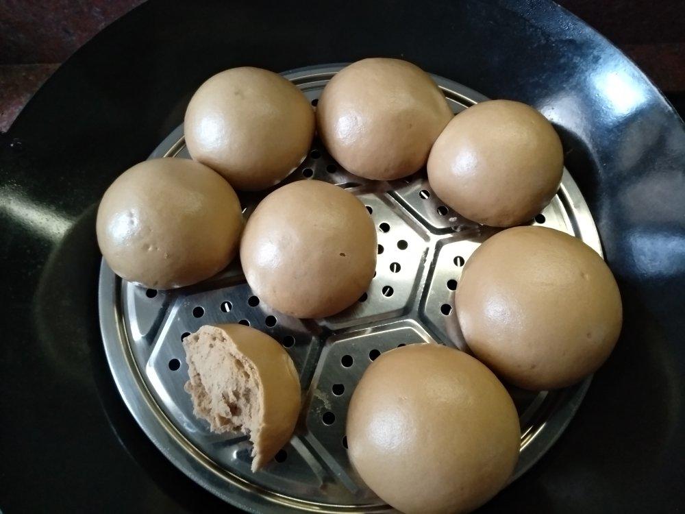 喵瓜做的可可粉馒头