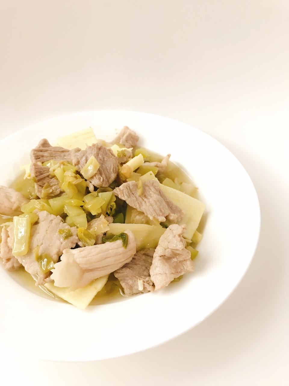 冬笋滑炒肉片