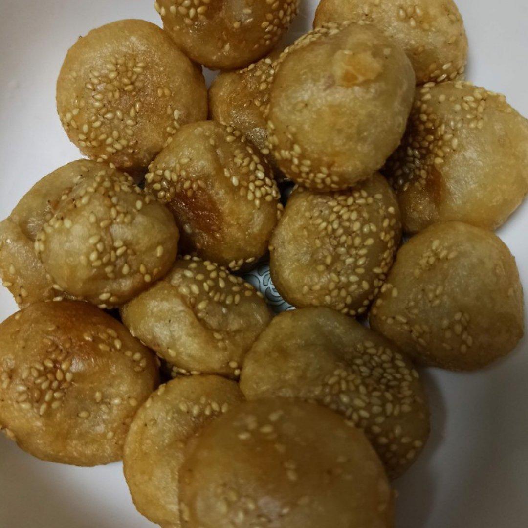 油炸糯米红薯丸子