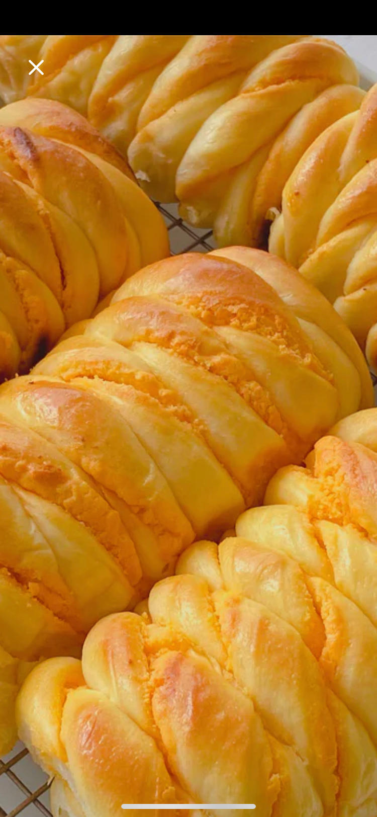 咸蛋黄奶酥面包（免模具）