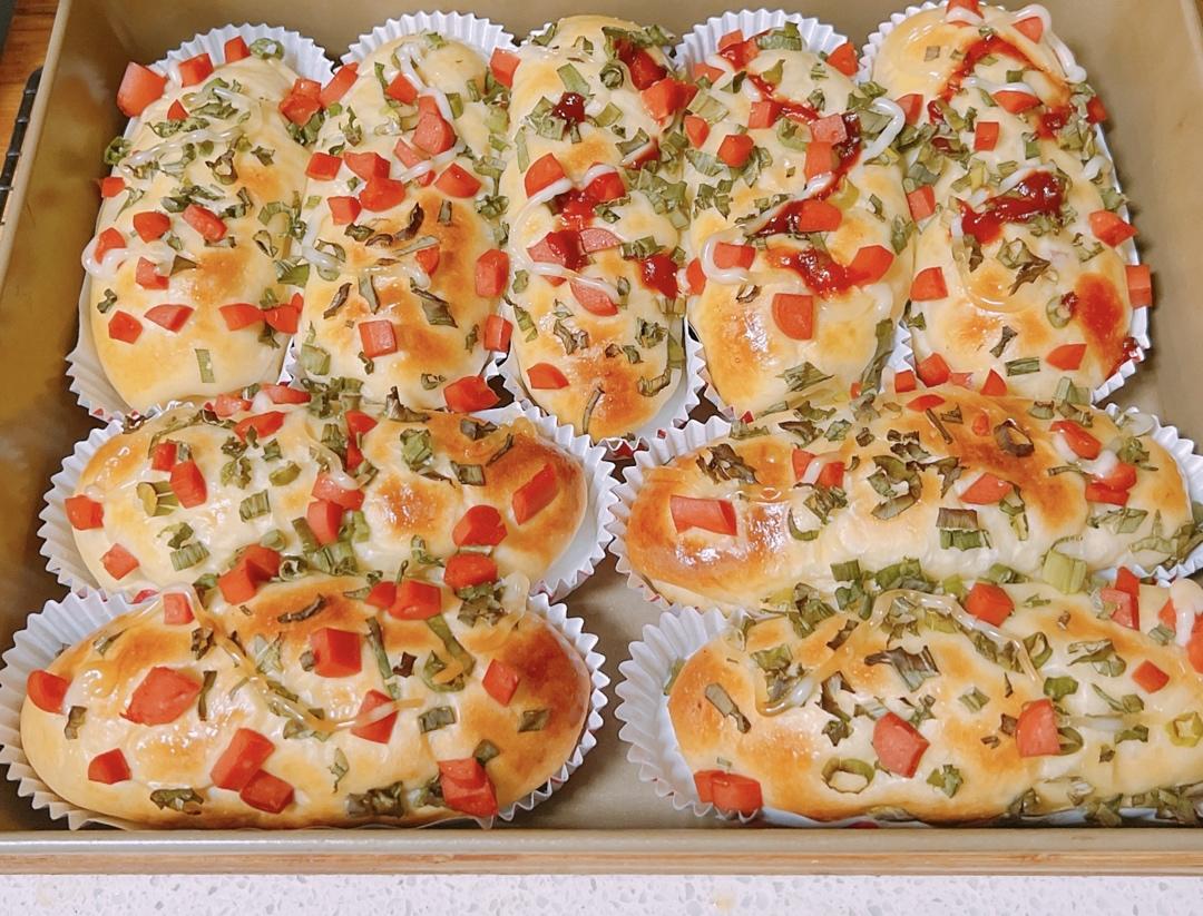 香葱火腿肉松面包