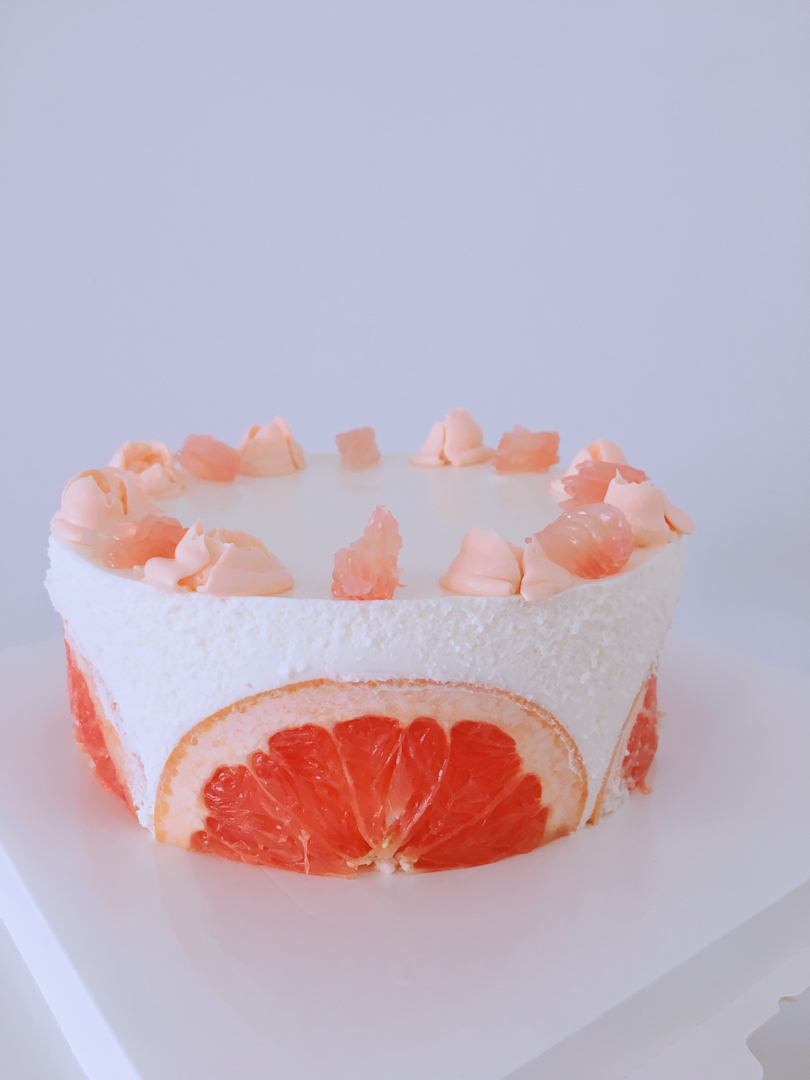 粉色西柚酸奶酪慕斯 |  Pinkkk Grapefruit & Sour Cream Mousse