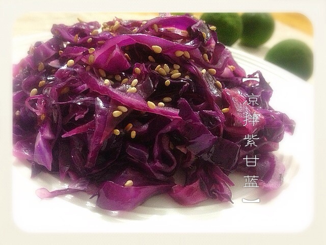 炝拌粉丝紫甘蓝