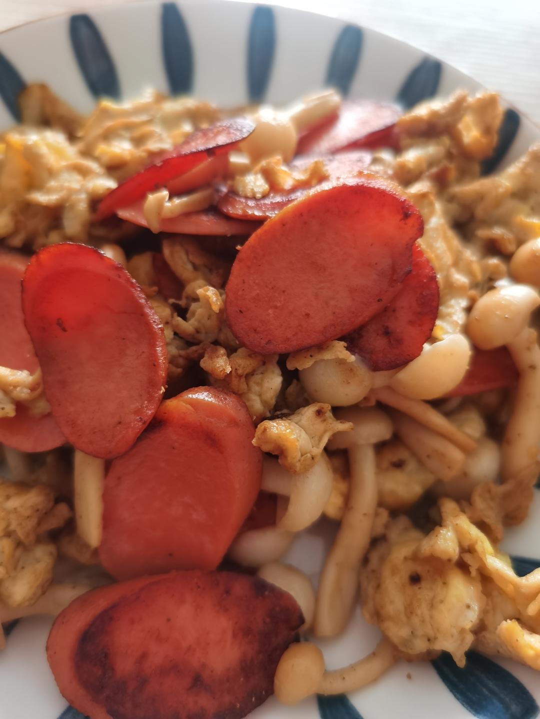 白玉菇炒火腿
