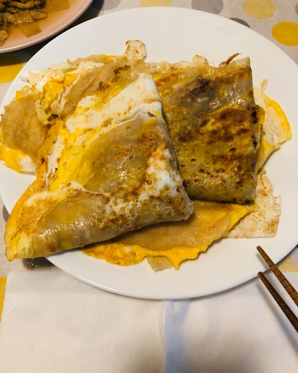 家庭版煎饼果子---快手健康早餐，利用家里现有材料