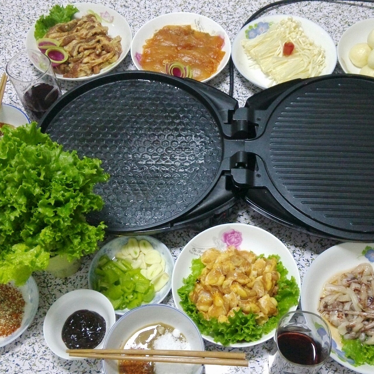 电饼铛 韩式烤五花肉