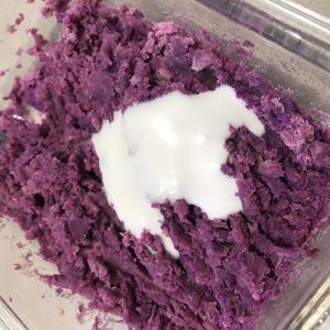 💜夏日健康甜品|紫薯酸奶糕|无糖+好吃不胖|简单快手的做法 步骤3