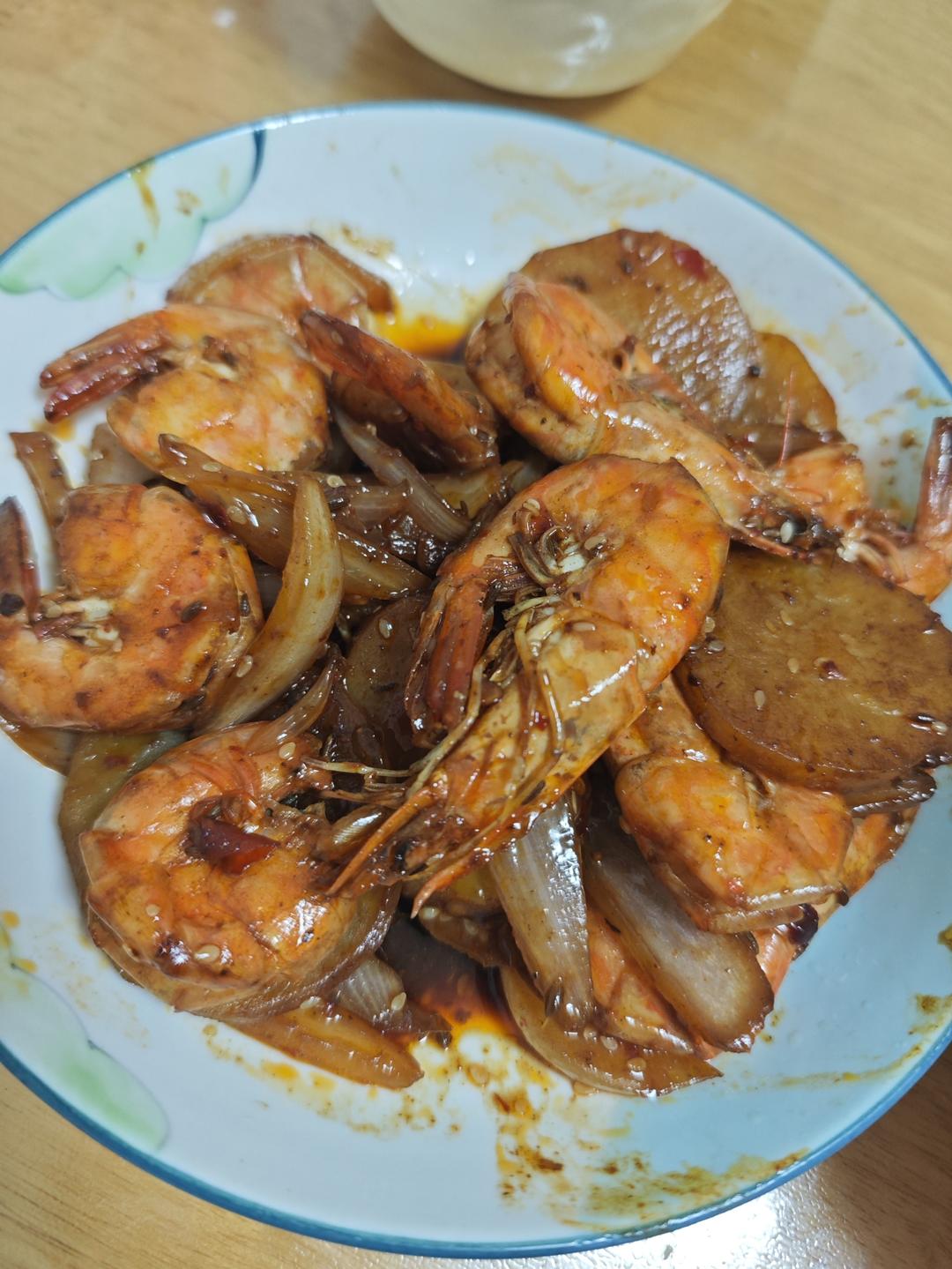 夏天开胃菜简易版干锅虾